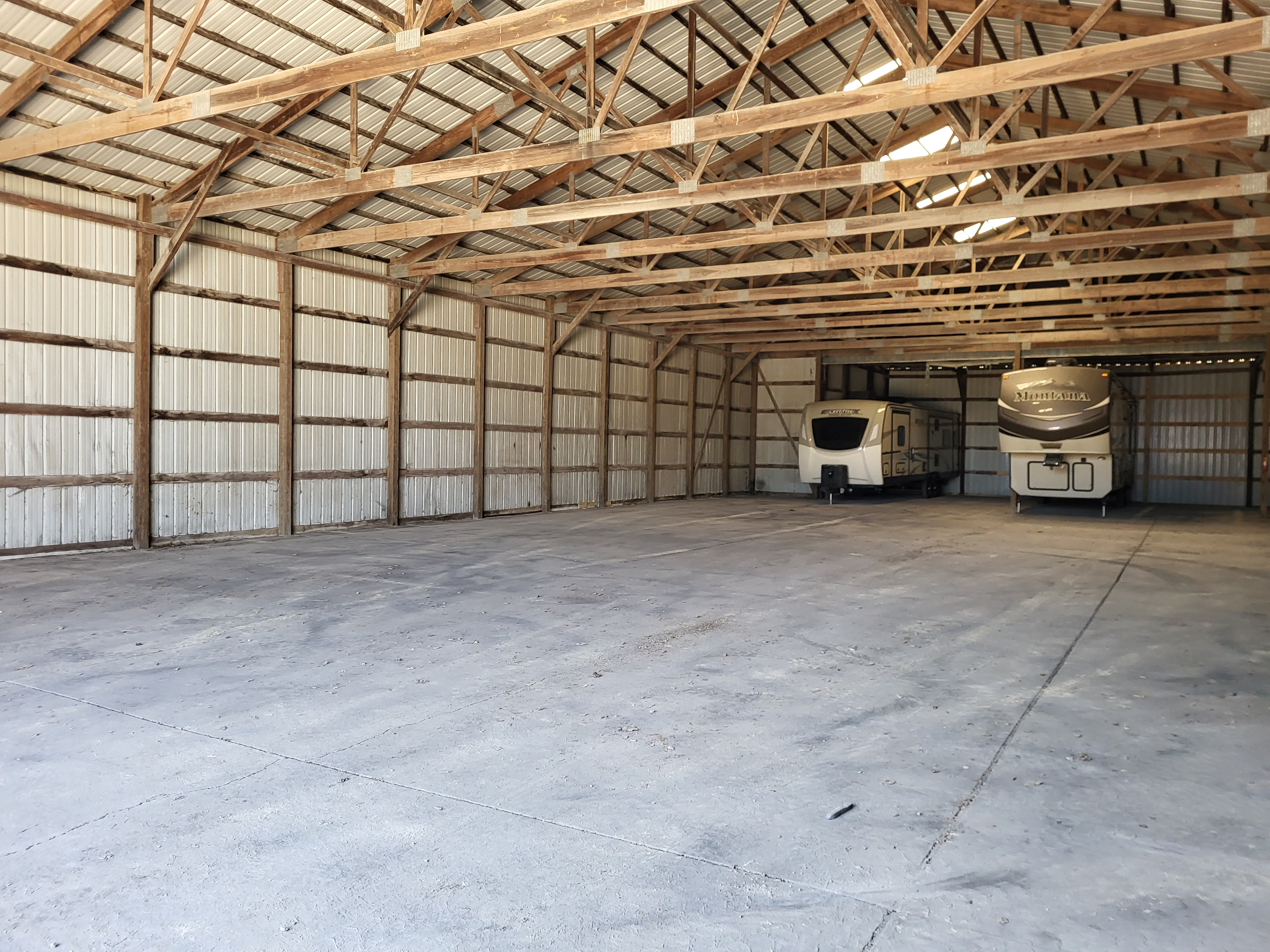 All Enclosed Boat and RV Storage at Bon Voyage Storage in Oglesby, Illinois is on pavement